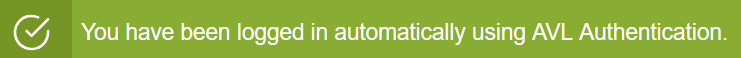 Image of "You have been logged in automatically."